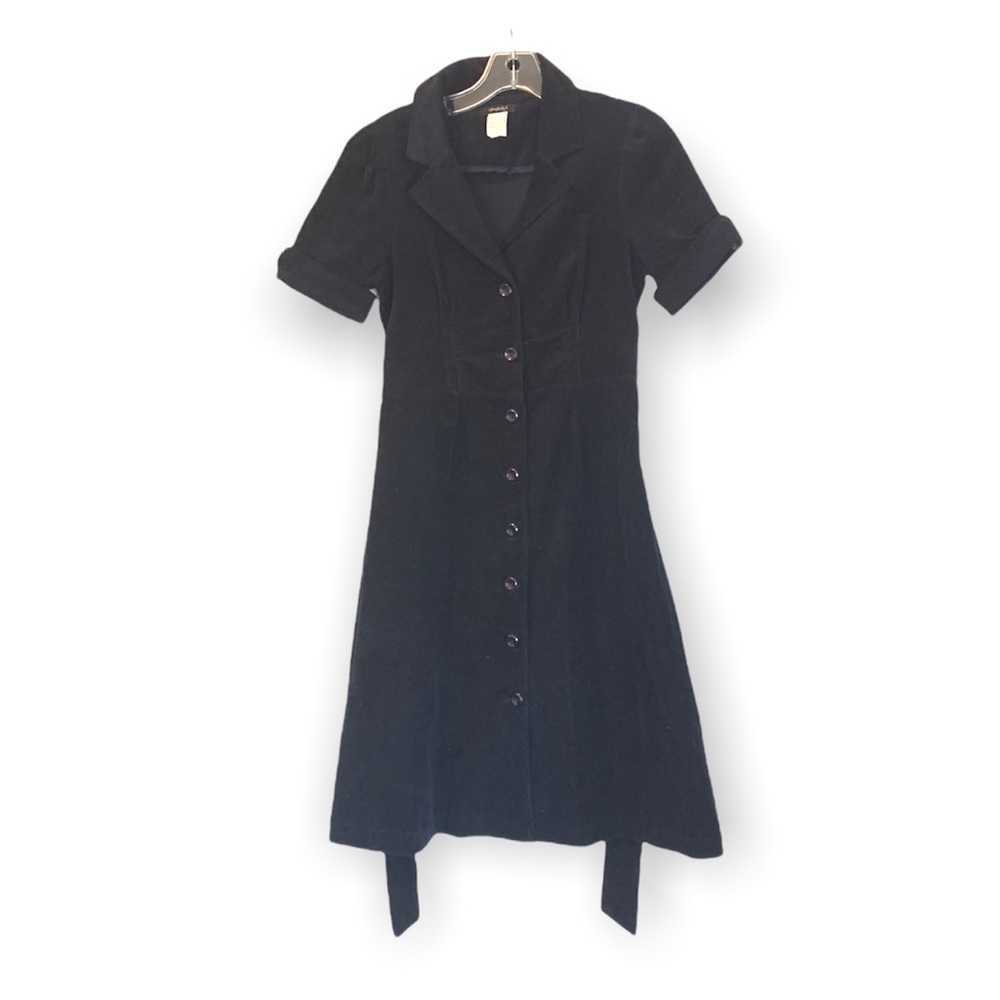 Vintage Dark Blue Corduroy Dress